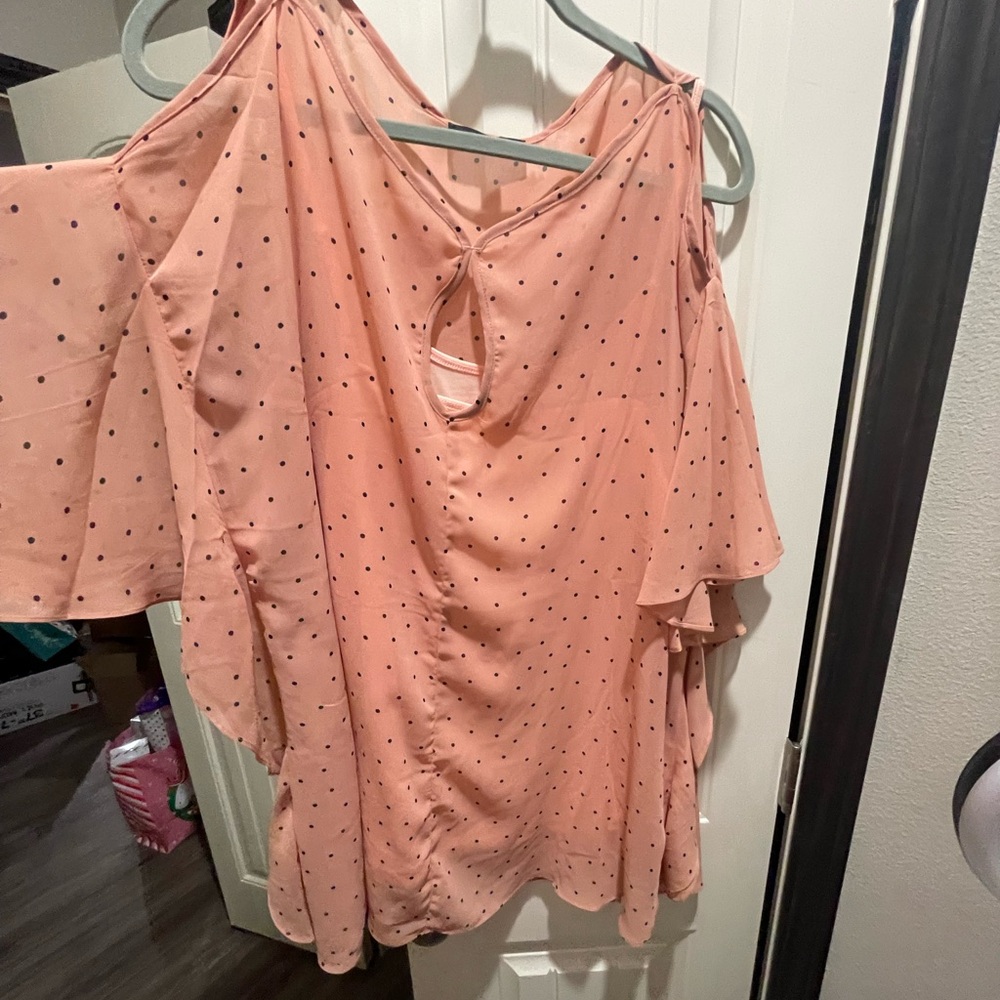 Sheer pink shirt